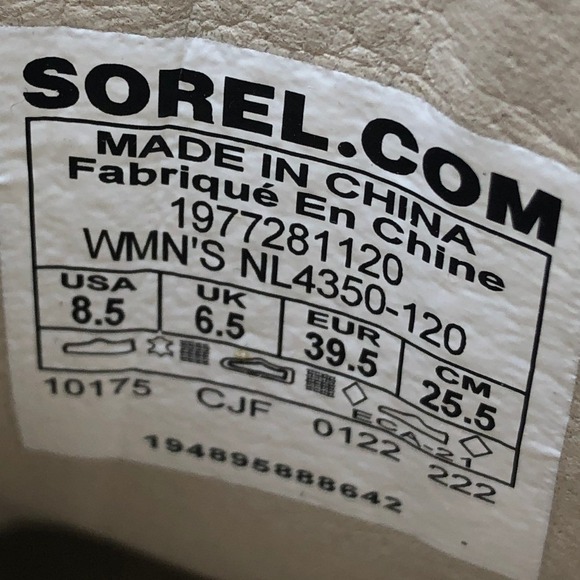 Sorel Brex Boot Chelsea White Peach Pink Chunky Lug NL4350-120 Womens Size 8.5 - Picture 5 of 7